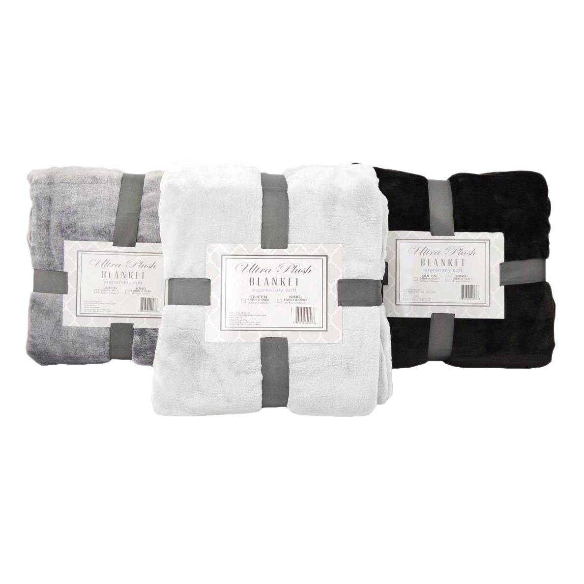 Ultra Plush Supremely Soft 90 x 90 Inches Fuzzy Velour Throw Blanket in Brown