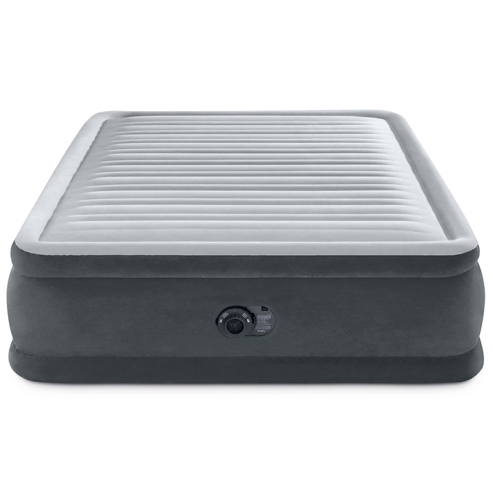 Intex Dura Beam Deluxe Pillow Raised Air Mattress Bed Built In Pump, Q(Open Box)