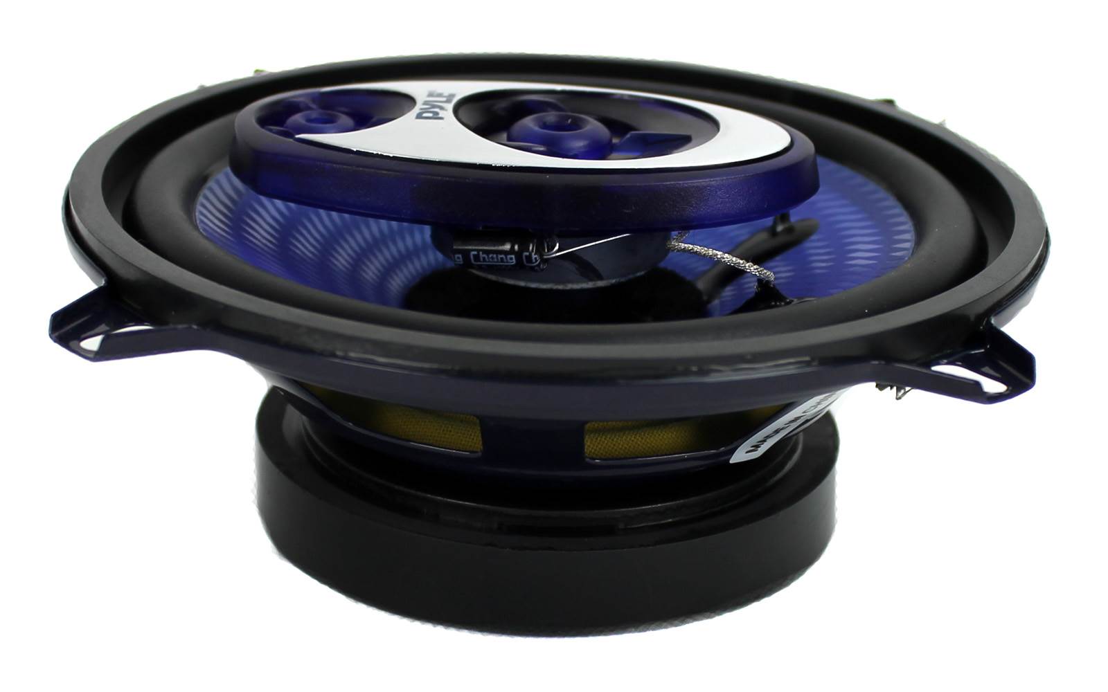 Pyle 5.25" 200W 3-Way Car Audio Triaxial Speakers Stereo Blue (Pair) (For Parts)