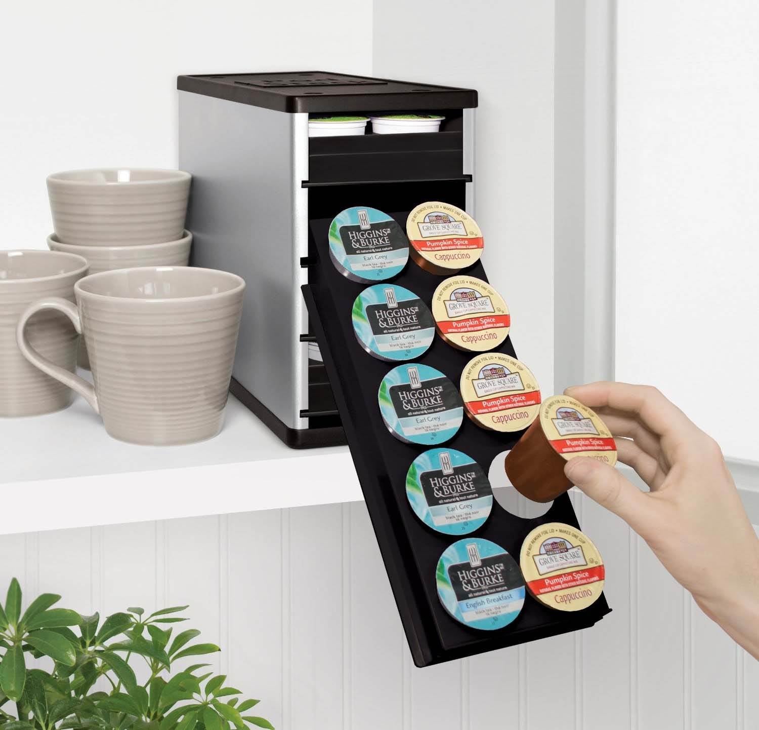 YouCopia CoffeeStack 40 K-Cup & Coffee Pod Storage Organizer, Silver (Open Box)