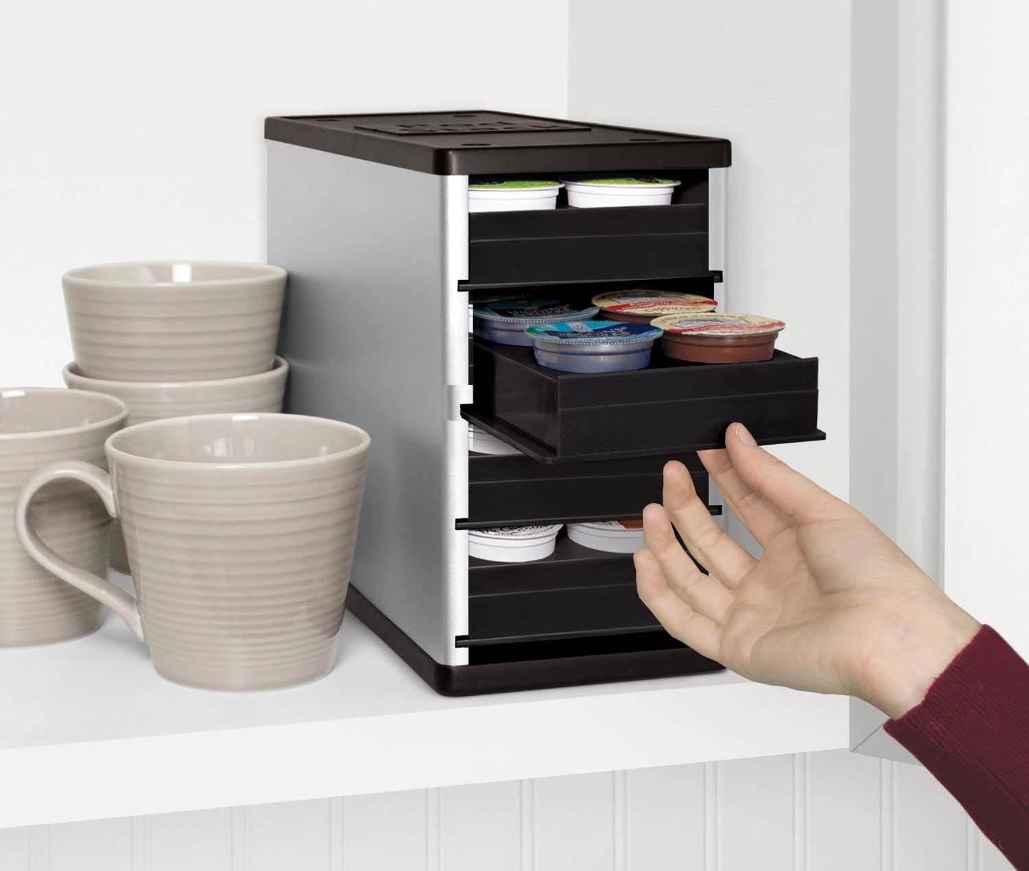 YouCopia CoffeeStack 40 K-Cup & Coffee Pod Storage Organizer, Silver (Open Box)