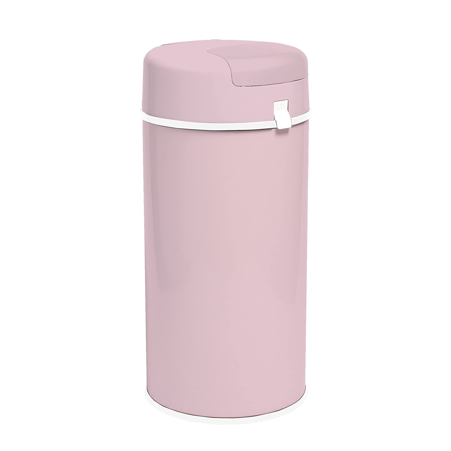Bubula Step Steel Diaper Pail w/ Air Tight Lid & Lock, Light Pink (Open Box)