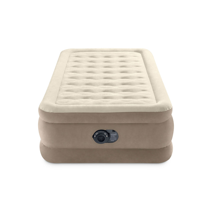 Intex 64427ED Dura-Beam Deluxe Ultra Plush Air Mattress with Built-in Pump, Twin