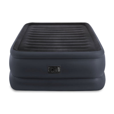 Intex Fiber-Tech Downy Raised Queen Mattress Bed w/ Built-In Pump (Open Box)