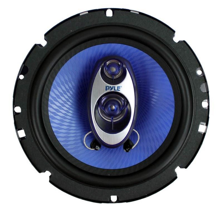Pyle PL63BL 6.5" 360 Watts 3-Way Car Audio Coaxial Speakers PAIR Blue (Open Box)