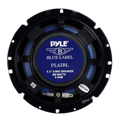 Pyle 6.5 inch 360 Watts 3-Way Car Audio Coaxial Speakers, Blue (Pair)
