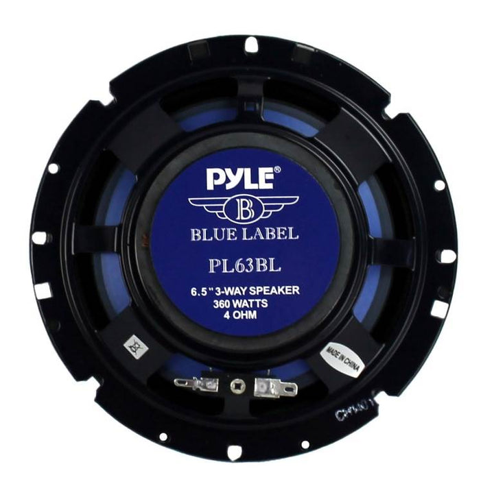 Pyle PL63BL 6.5" 360 Watts 3-Way Car Audio Coaxial Speakers PAIR Blue (Open Box)