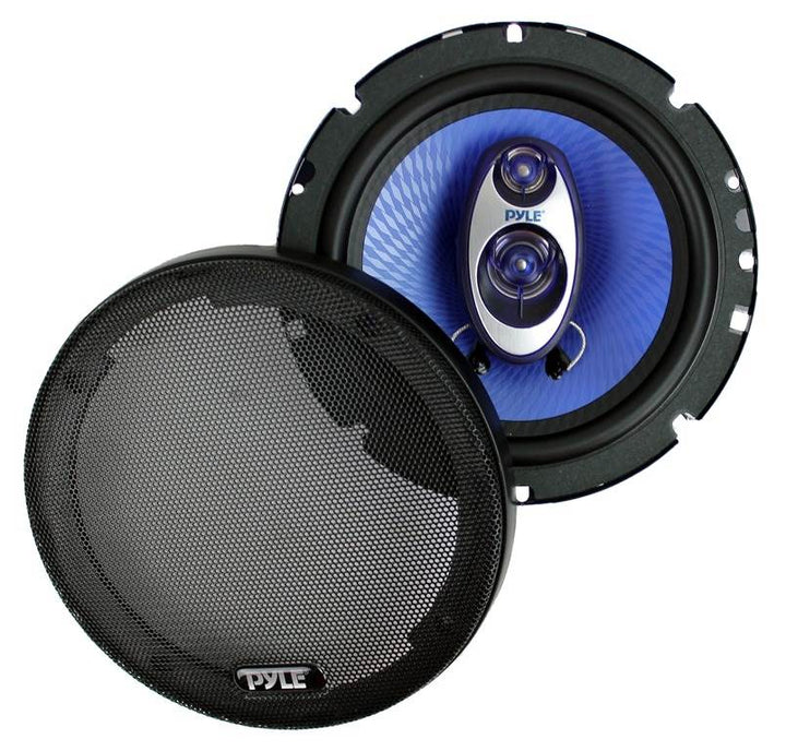 Pyle PL63BL 6.5" 360 Watts 3-Way Car Audio Coaxial Speakers PAIR Blue