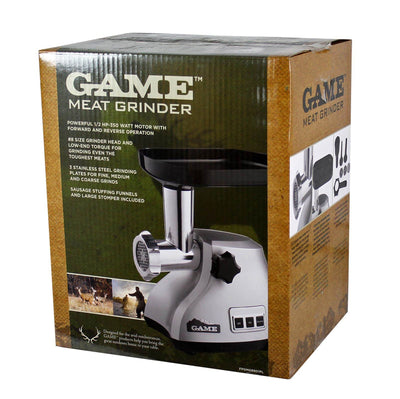 GAME 1/2 HP 350W Stainless Steel Electric Meat Grinder - Open Box