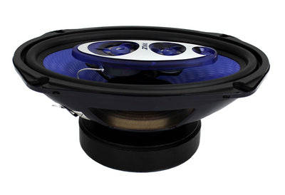Pyle 6x9" 400 Watts 4-Way Car Coaxial Speakers Audio Stereo Blue (For Parts)