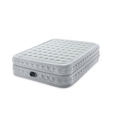 Intex Dura Beam Supreme Air Flow Air Mattress Built In Pump, Queen (Open Box) - VMInnovations