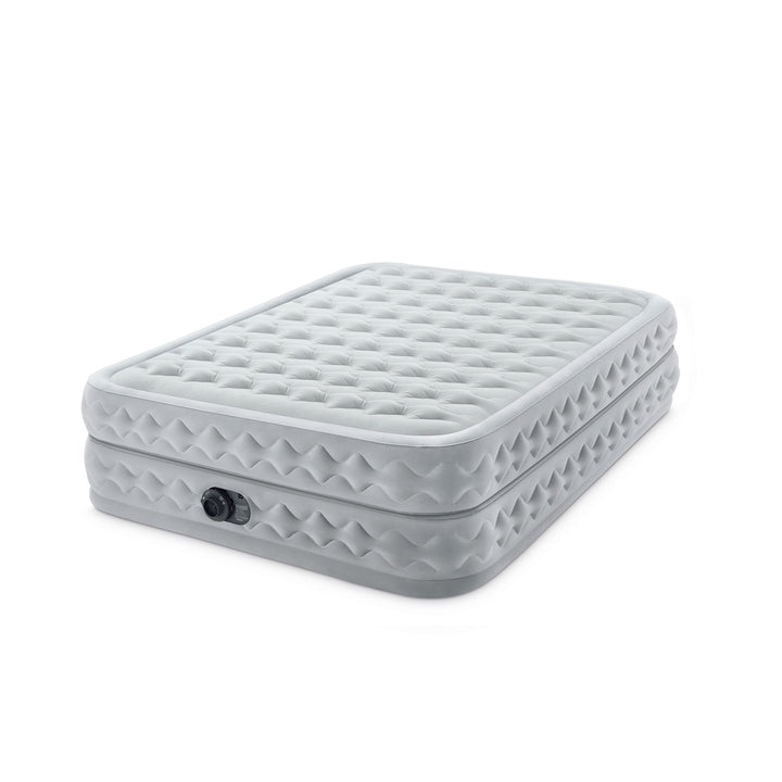 Intex Dura Beam Supreme Air Flow Air Mattress with Built In Pump, Queen (Used)