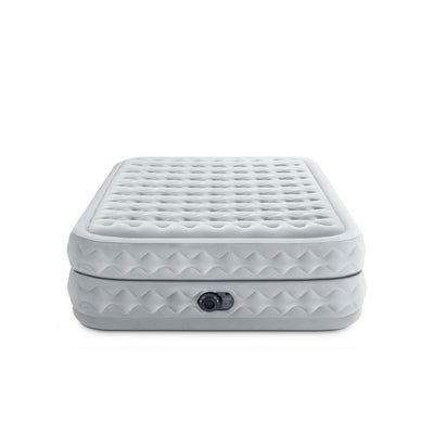 Intex 64489ED Dura Beam Supreme Air Flow Air Mattress with Built In Pump, Queen - VMInnovations