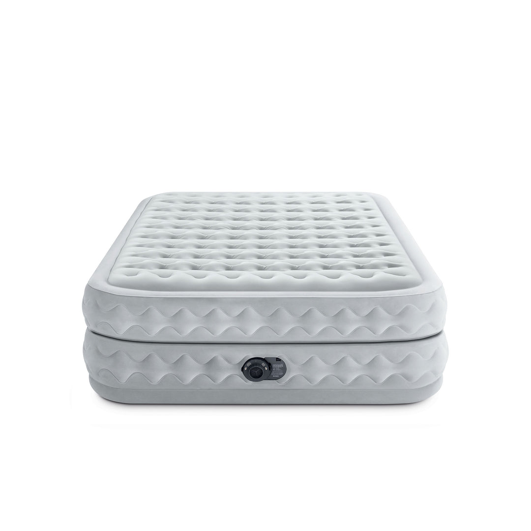 Intex Dura Beam Supreme Air Flow Air Mattress with Built In Pump, Queen (Used)