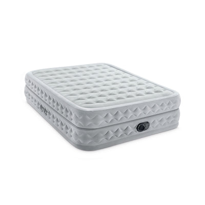 Intex Dura Beam Supreme Air Flow Air Mattress with Built In Pump, Queen (Used) - VMInnovations