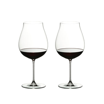Riedel Veritas Crystal New World Pinot Noir Red Wine Glass, 28.21 Oz. (2 Pack)