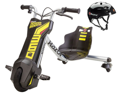 Razor PowerRider 360 Drifting Trike Ride-On Electric with Youth Helmet