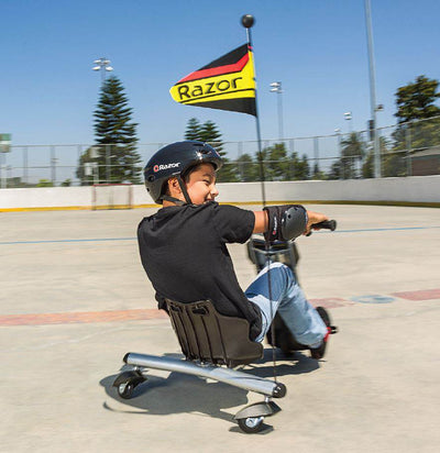 Razor PowerRider 360 Drifting Trike Ride-On Electric with Youth Helmet