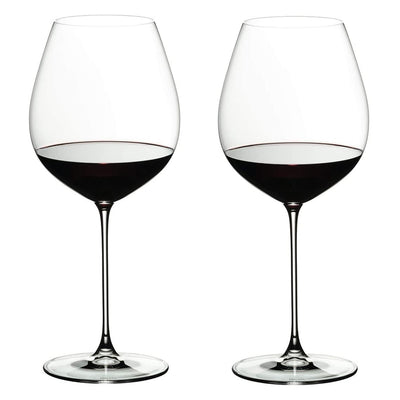 Riedel 25 Oz Veritas Old World Pinot Noir Clear Crystal Wine Glass, Set of 2