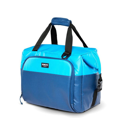 Igloo Adjustable Insulated Snapdown 36 Can Cooler Bag, Blue and Navy (Open Box)