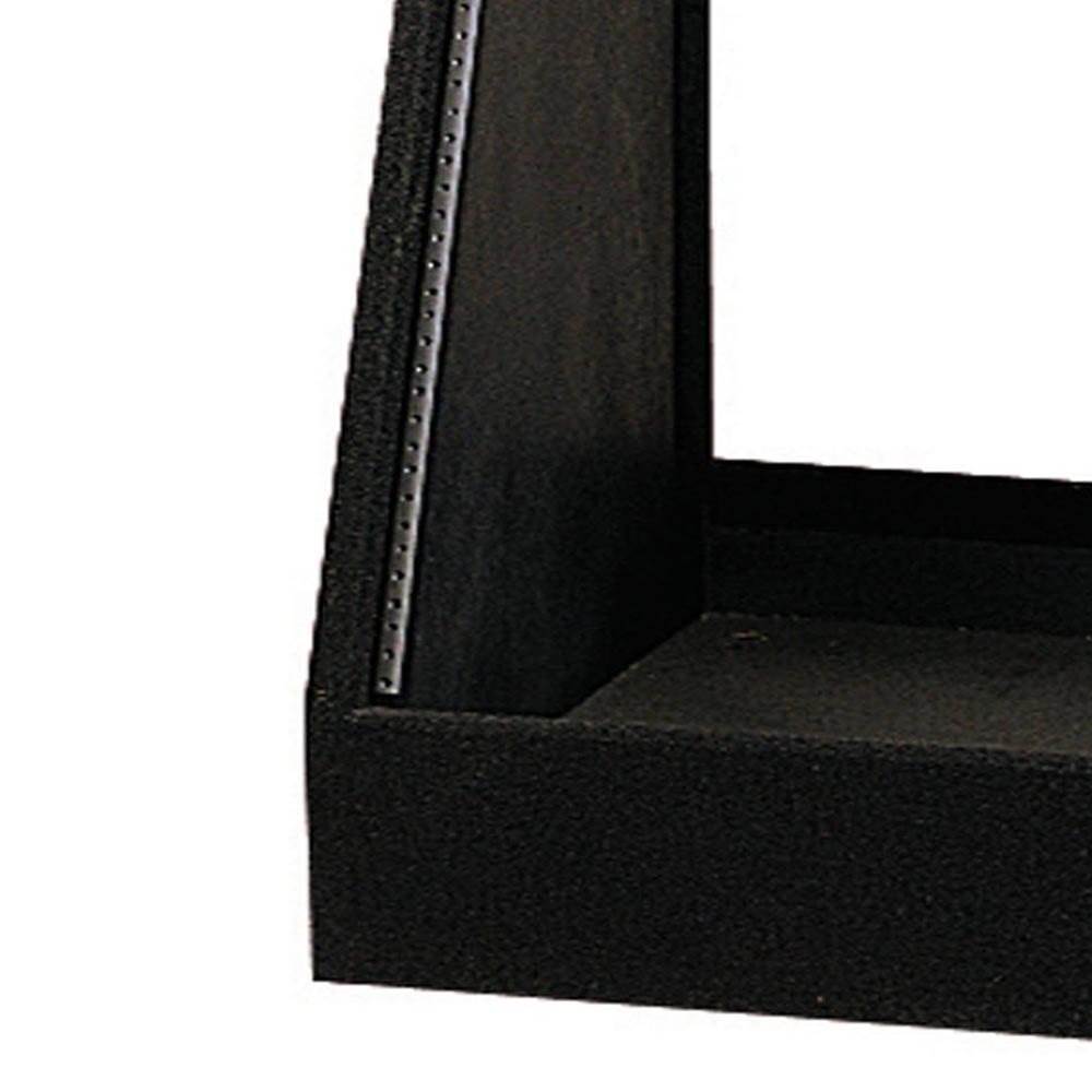 Odyssey 12 Space 12U Angled Face Open Back Carpeted Studio Storage Rack, Black - VMInnovations