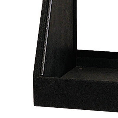 Odyssey 12 Space 12U Angled Face Open Back Carpeted Studio Storage Rack, Black - VMInnovations