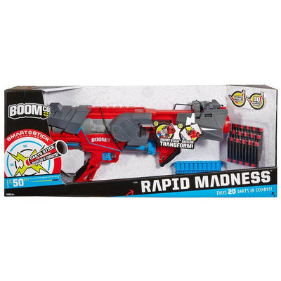 BOOMco. Rapid Madness Blaster Kids Shooting Play Dart Shooter - Open Box