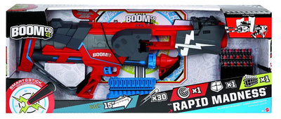 BOOMco. Rapid Madness Blaster Kids Shooting Play Dart Shooter - Open Box