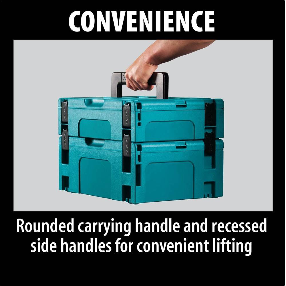 Makita Tools 197211-7 Medium Interlocking Tool Storage Case + Custom Foam Insert