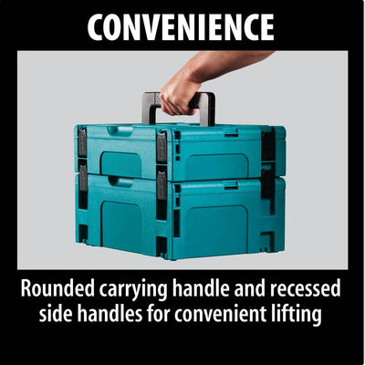 Makita Tools 197211-7 Medium Interlocking Tool Storage Case + Custom Foam Insert