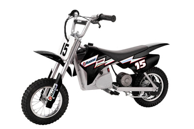 Razor MX400 Dirt Rocket 24V Electric Toy Dirt Bike & Full Face Helmet, Black