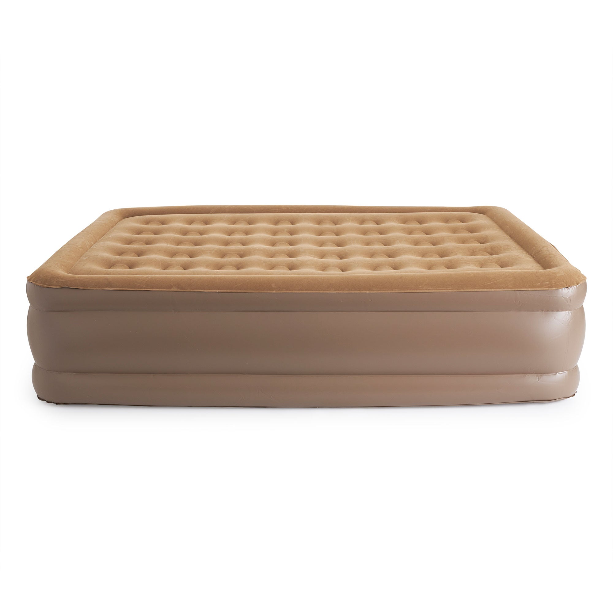 Insta-Bed Raised 18" Inflatable Queen Airbed w/ neverFlat Pump, Beige (Damaged)
