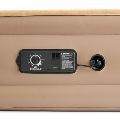 Insta-Bed Raised Inflatable Queen Air Bed with neverFlat Pump, Beige (For Parts)