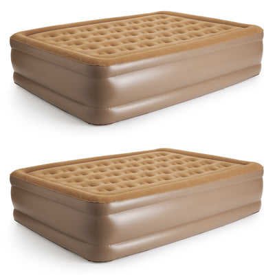 InstaBed Raised Queen Air Bed Mattress with Never Flat Air Pump 840017 (2 Pack)