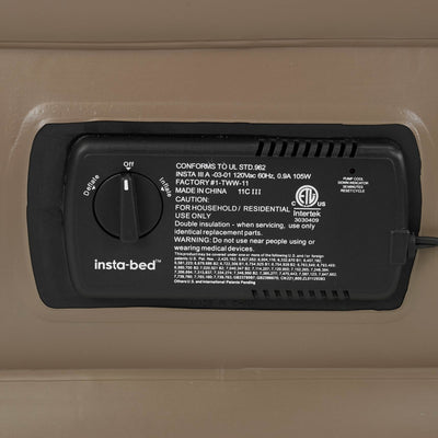 Insta-Bed Raised Twin Air Bed Mattress with Built-In Air Pump (Open Box)