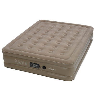 Insta-Bed Raised Queen Pillow Top Air Bed Mattress with Air Pump (Open Box)