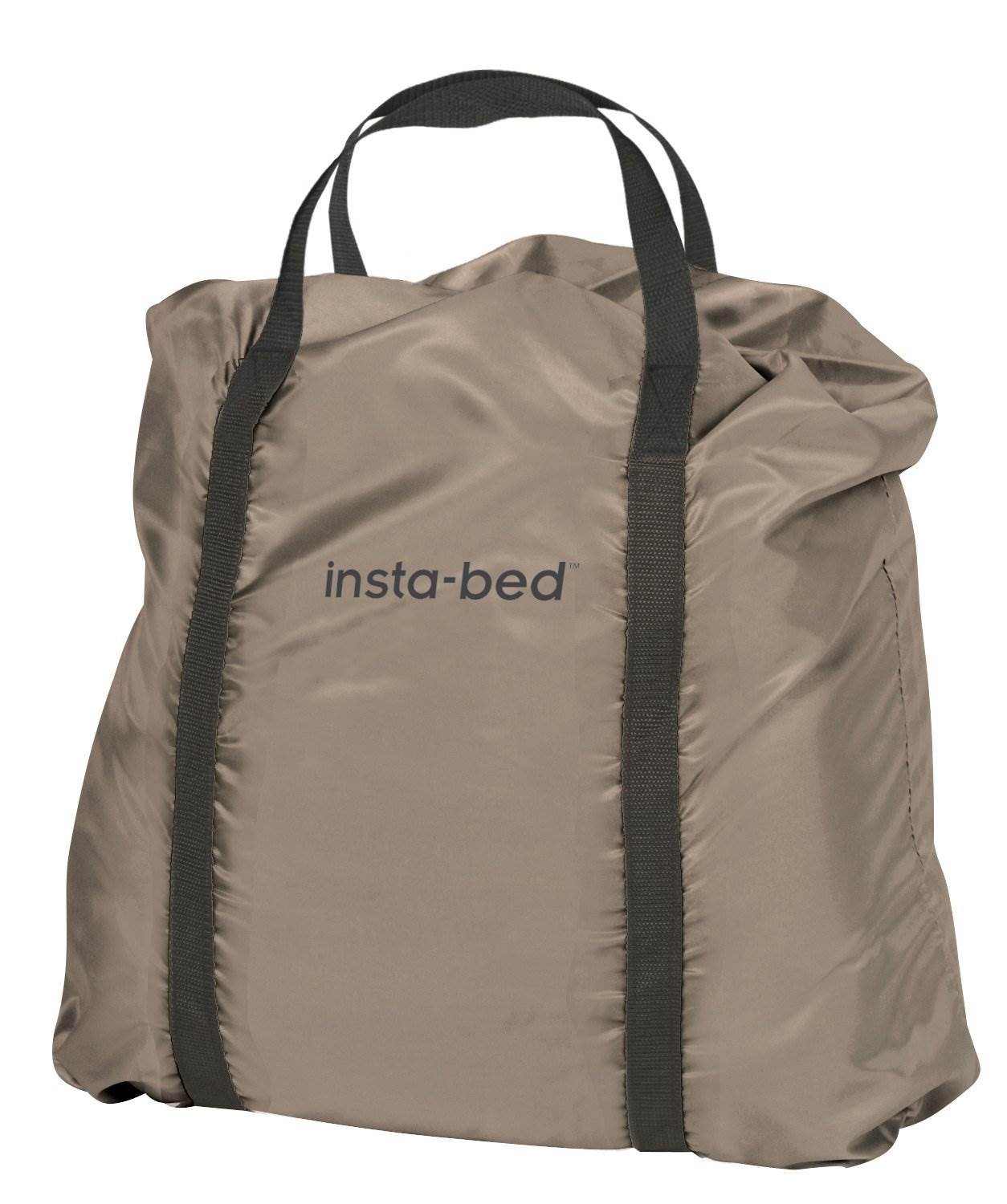 InstaBed Raised Queen Headboard Air Bed Mattress & neverFLAT Air Pump (Open Box)