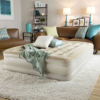Serta Raised Queen Air Bed Mattress with Built-In Insta III Air Pump (Open Box)