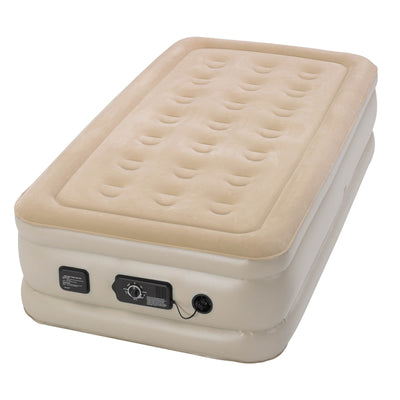 Serta Raised Twin Airbed Mattress with Built-In neverFLAT AC Air Pump | ST840016 (Refurbished)