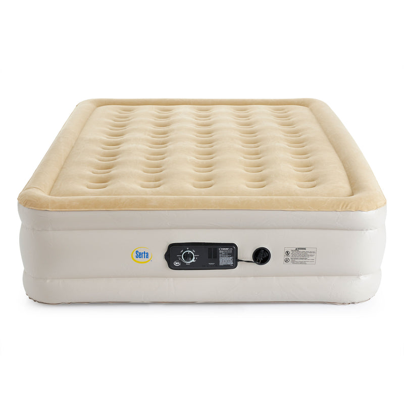 Serta Raised Queen Air Bed Mattress with Built-In neverFLAT AC Air Pump (Used)