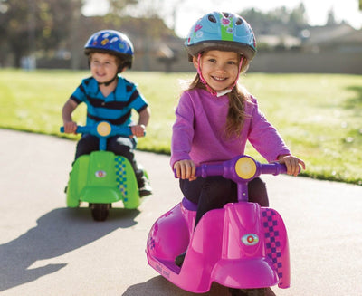 Razor Jr. Mini Mod Electric Scooter Rid-On Moped Pink with Child Sport Helmet