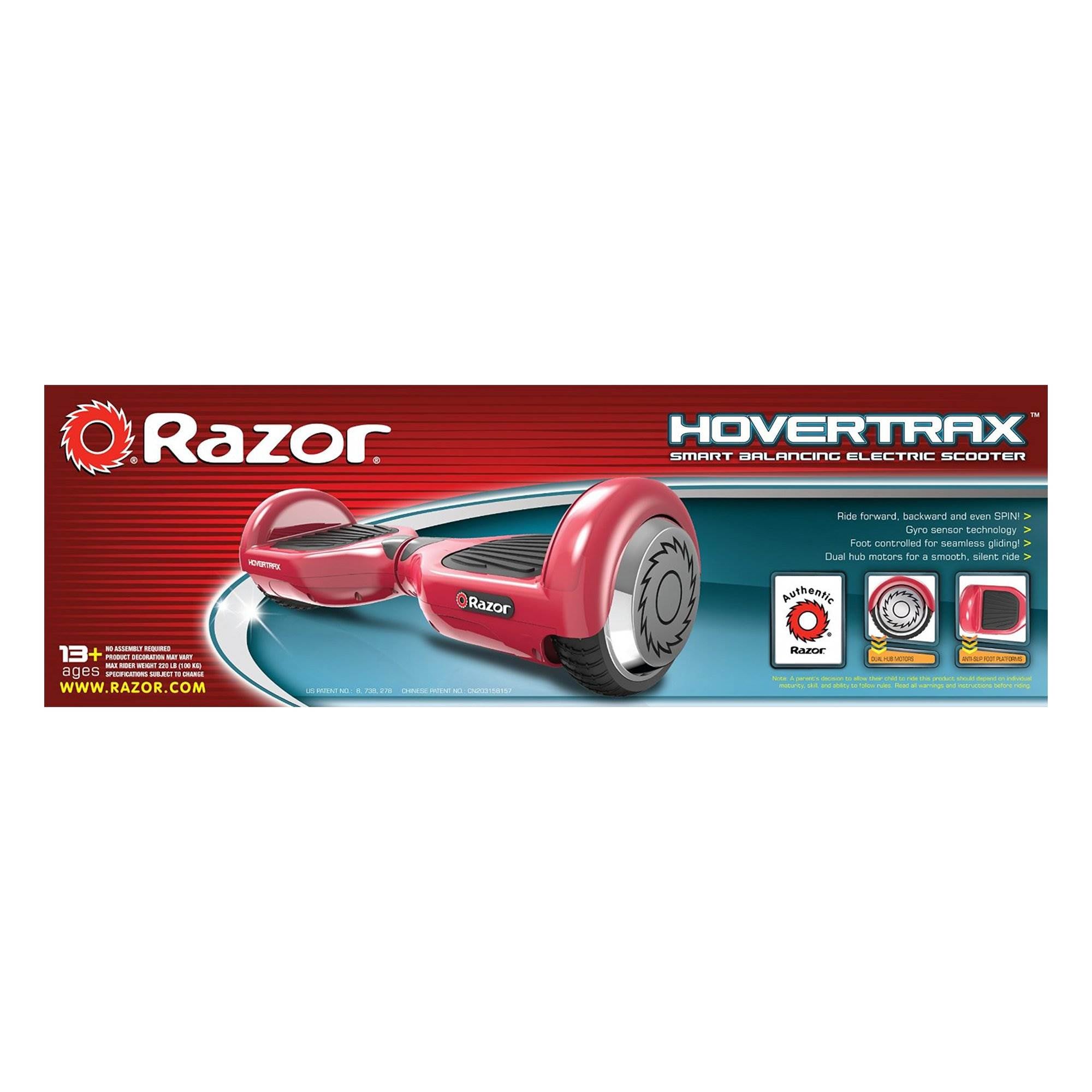 Razor Hovertrax 1.0 Electric Hover Smart Board, Red (Used)