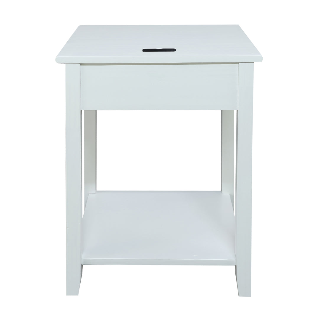 Casual Home Night Owl Bedroom Nightstand with Included USB Port Station (Used)