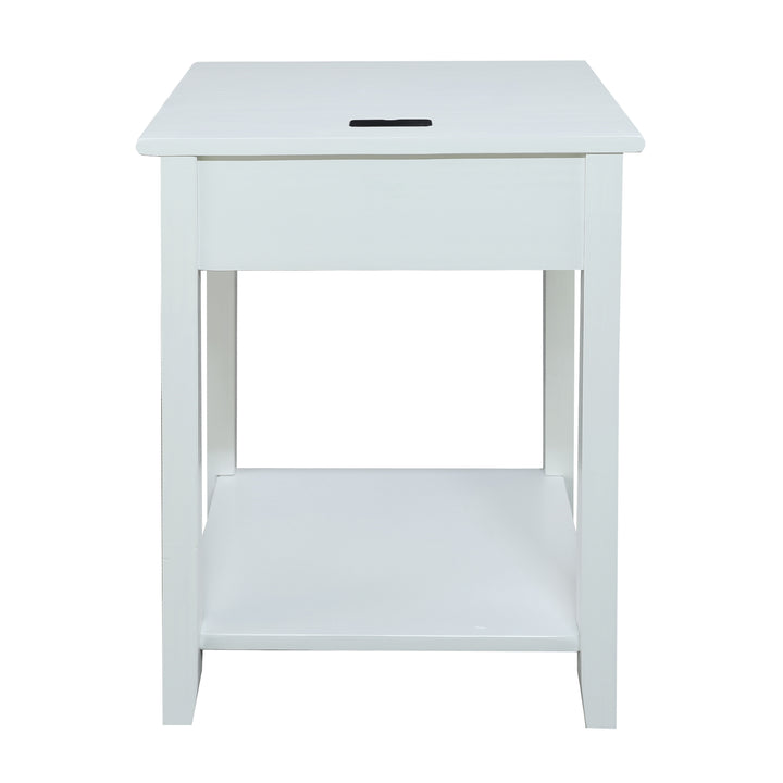 Casual Home Night Owl Bedroom Nightstand with Included USB Port Station (Used)