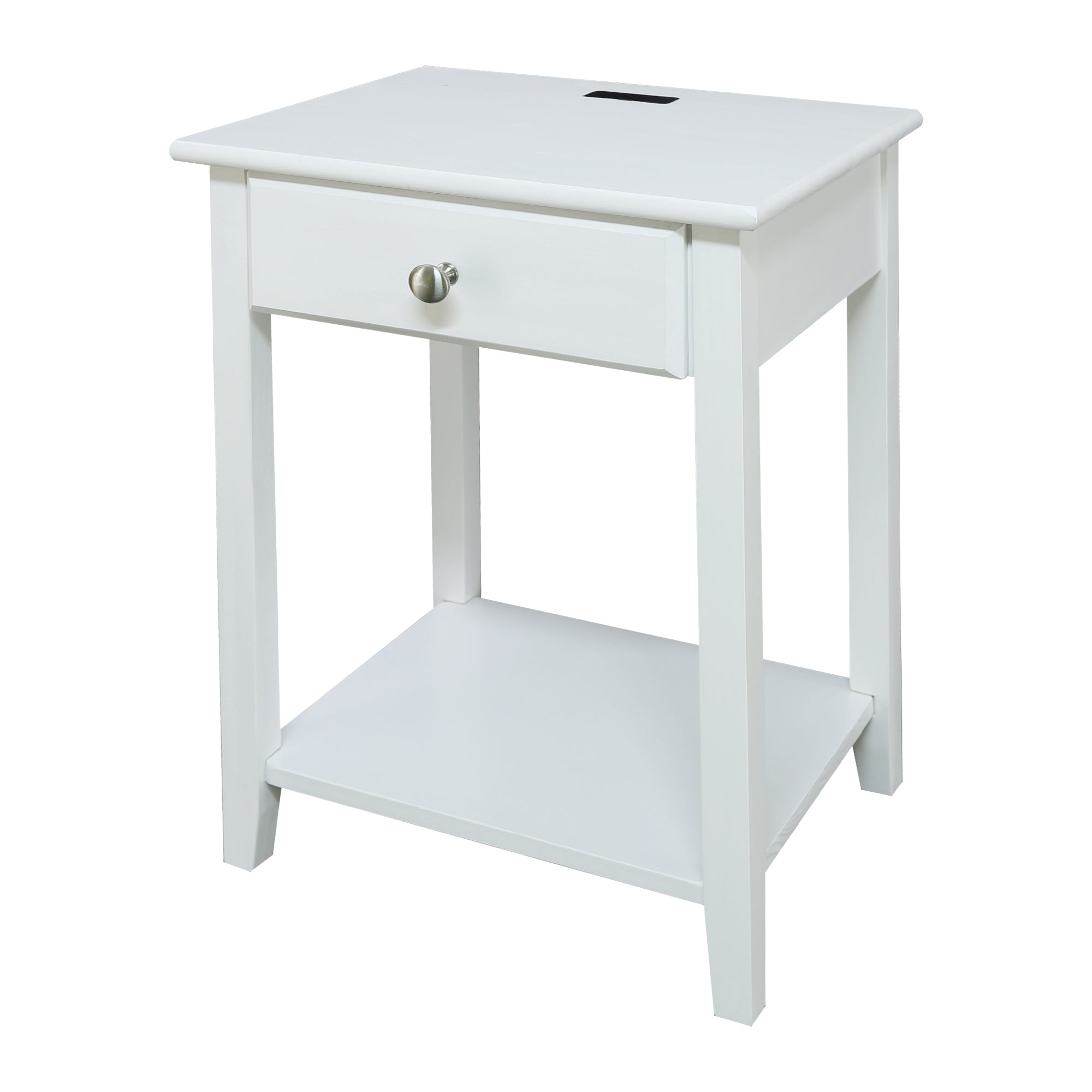 Casual Home Night Owl Bedroom Nightstand with Included USB Port Station (Used) - VMInnovations