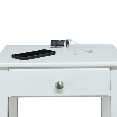 Casual Home Night Owl Bedroom Nightstand with Included USB Port Station (Used) - VMInnovations