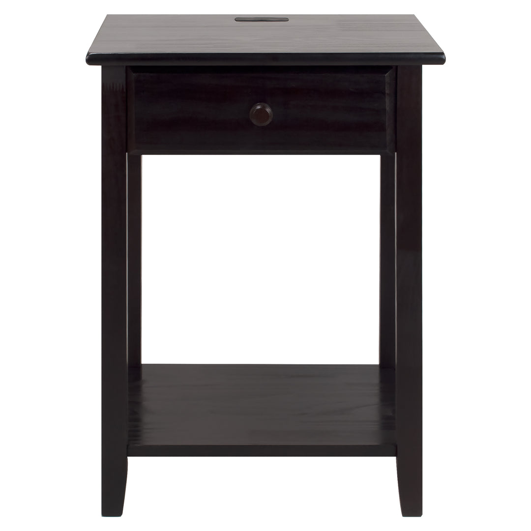 Casual Home Night Owl Bedroom Nightstand w/ Included USB Port Station (Open Box)