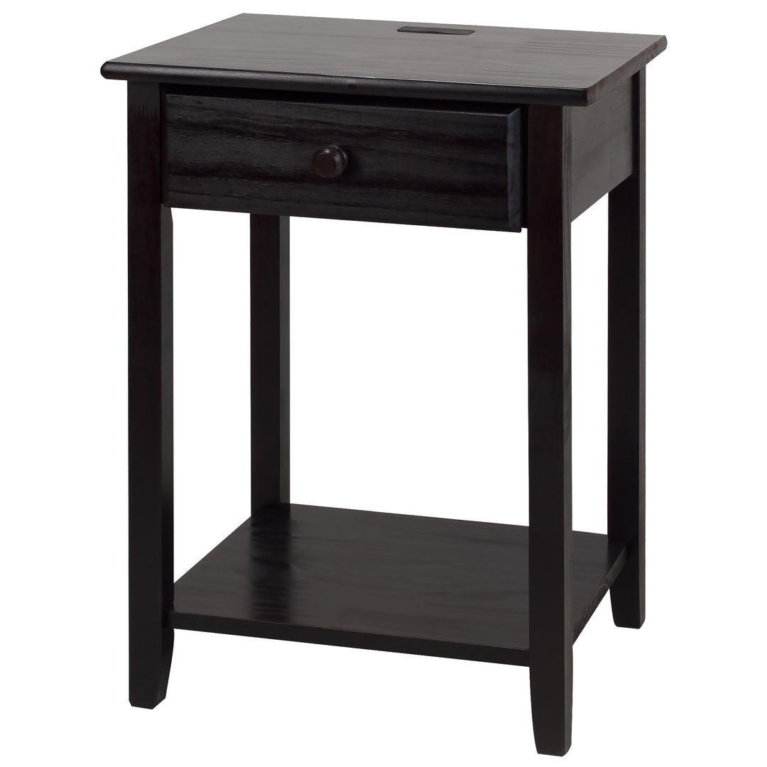 Casual Home Night Owl Bedroom Nightstand with Discrete USB Port Station (Used)