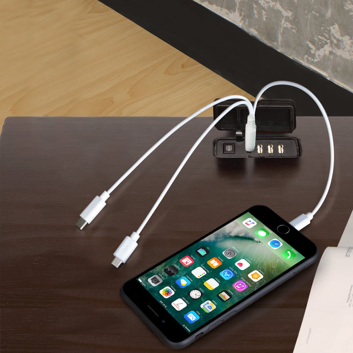 Casual Home Night Owl Bedroom Nightstand w/ Included USB Port Station (Open Box) - VMInnovations