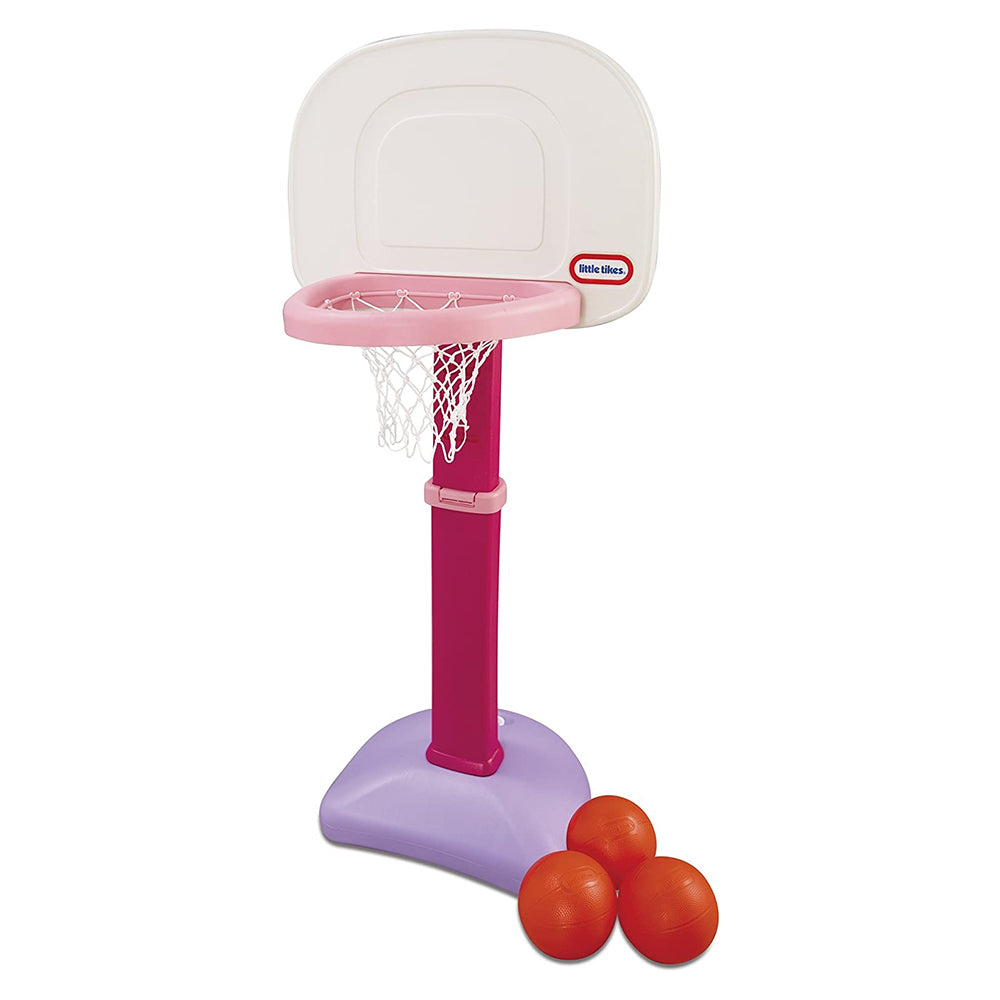 Little Tikes Toddler Basketball Set, Adjustable Hoop, 3 Balls, Pink (Open Box) - VMInnovations